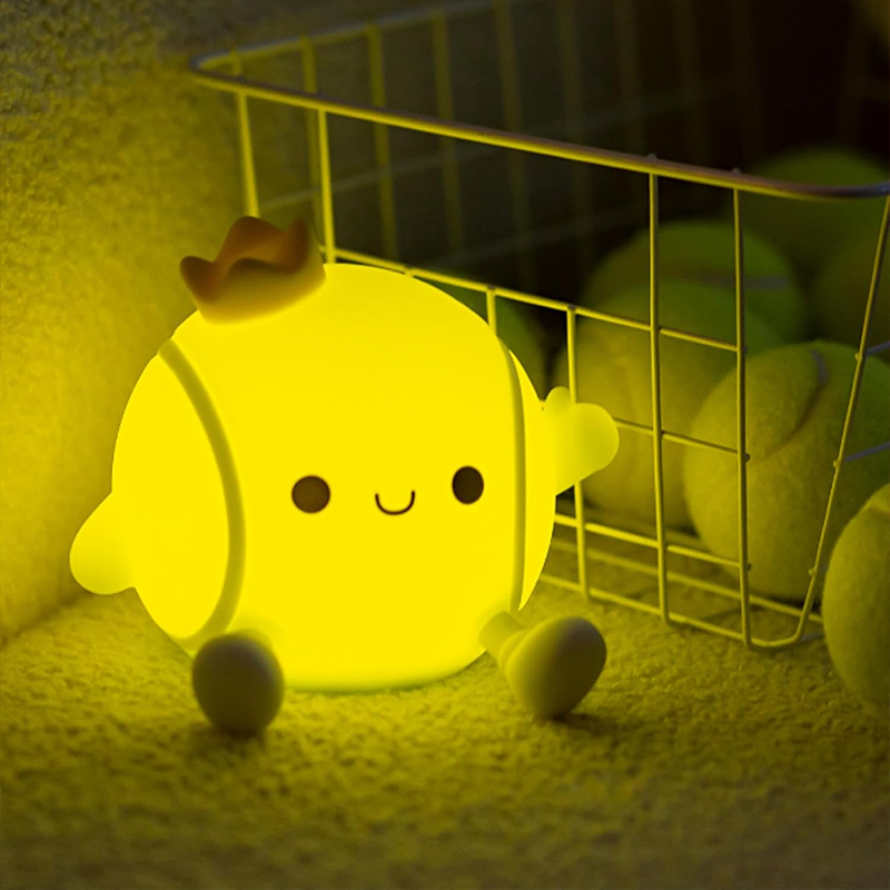 Baby Nursery Equipment - Cute Tennis Night Light Silicone Nursery
