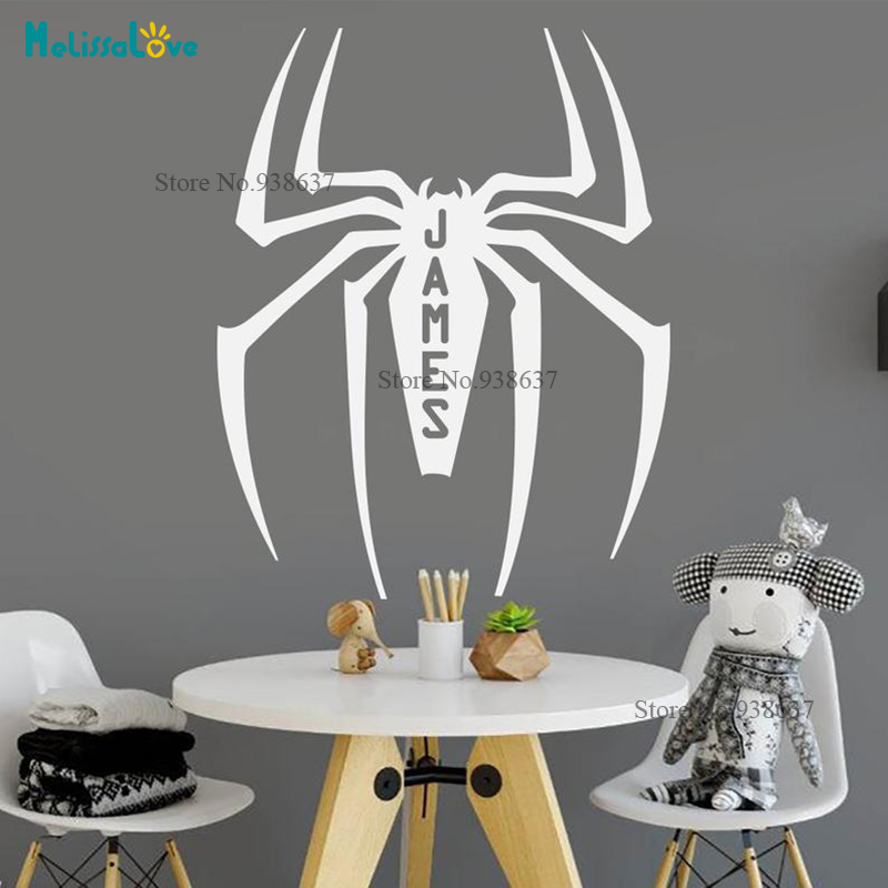 Baby Nursery Themes Boy - Personalized Spider Lover Animal Theme Wall