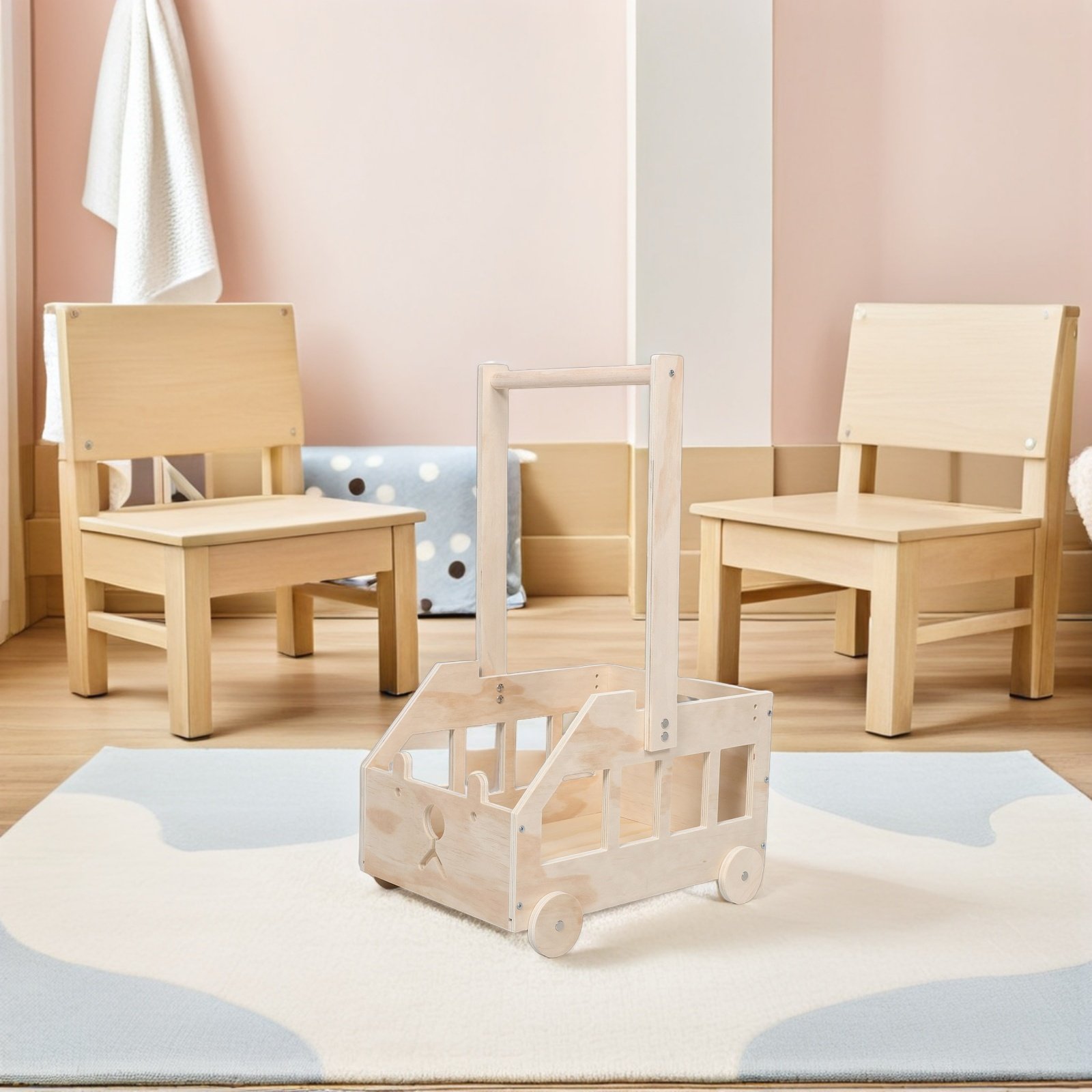Baby Nursery Storage - Wooden Baby Shower Crate Closet with