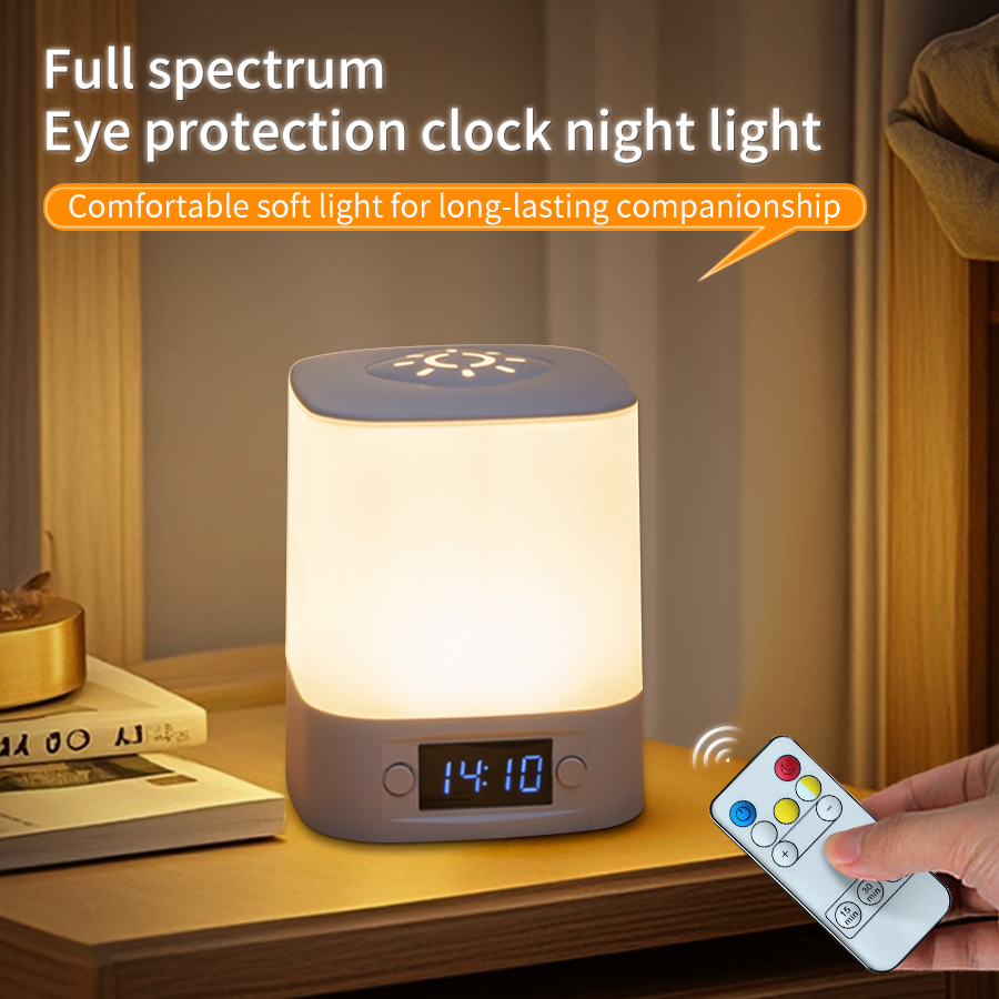 Baby Nursery Equipment - Portable Led Night Light with Clock