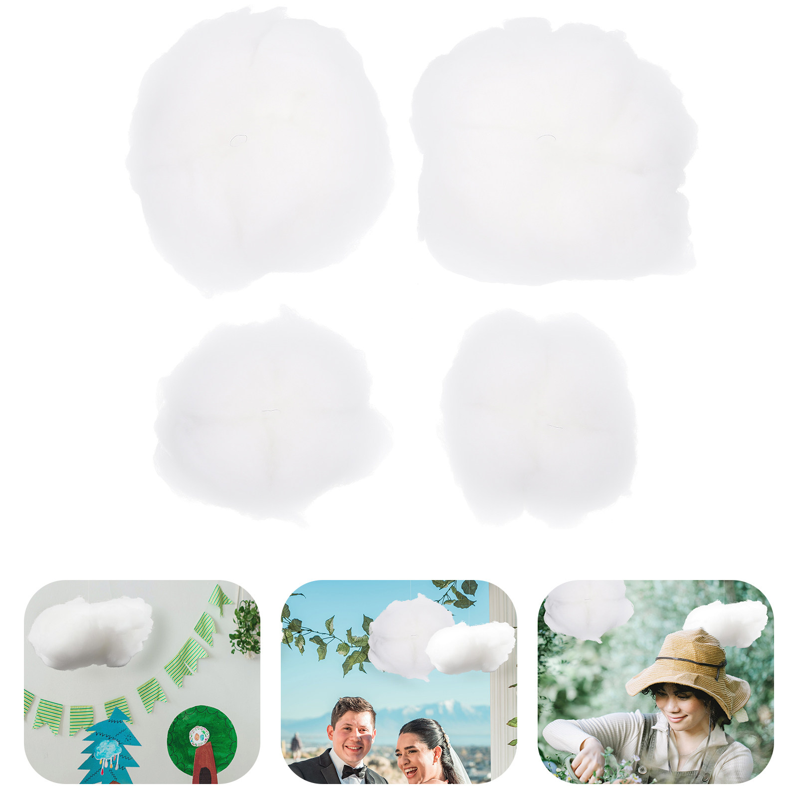 Baby Nursery Colors - 4Pcs Hanging Decoration Set with Beautiful