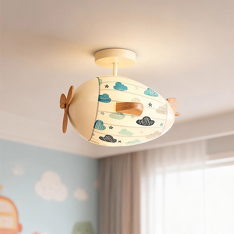 Baby Nursery Ceiling Light - Children's Room Airplane Ceiling Light Fabric