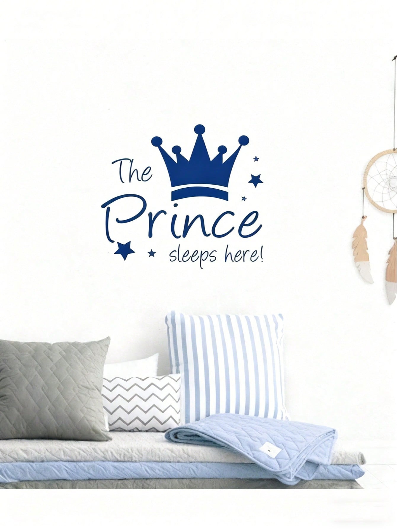 Baby Nursery Wallpaper Girl - Removable Princess Crown Wall Sticker The
