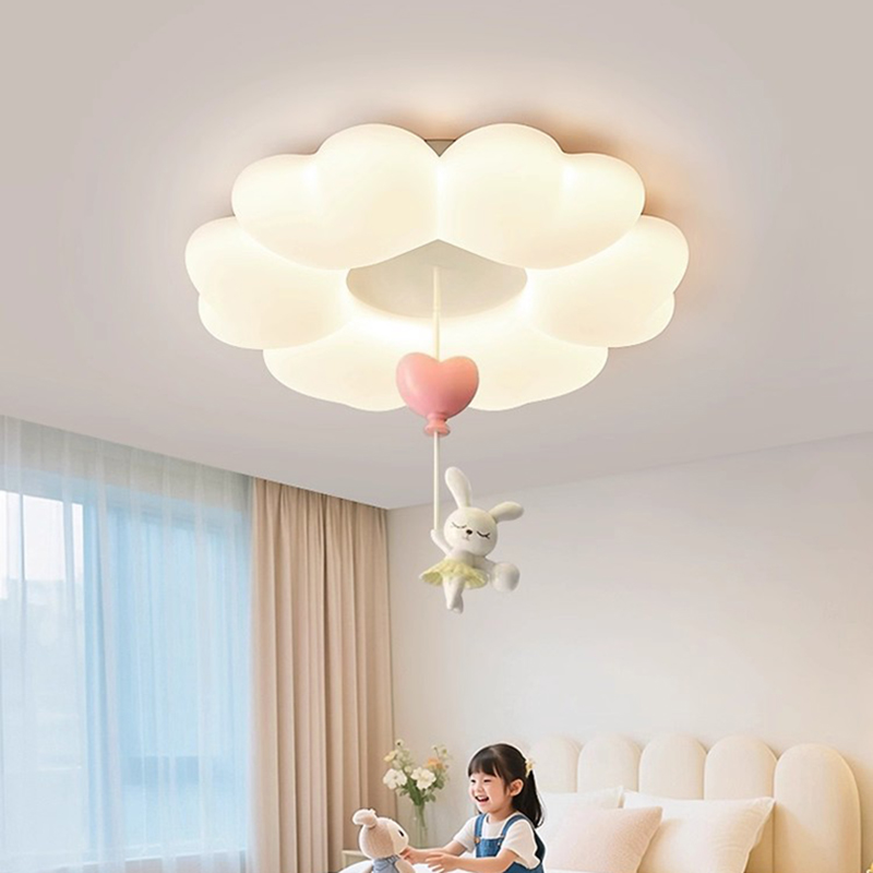Baby Nursery Ceiling Light - Modern Warm Children's Room Cloud Ceiling