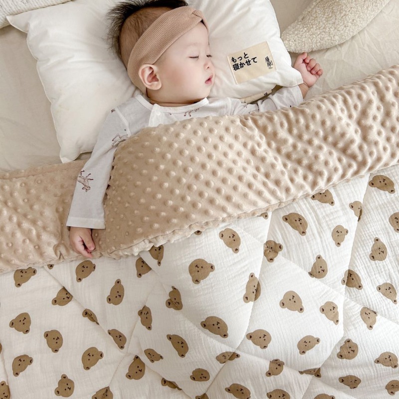Baby Nursery Quilts - Baby Sensory Dot Cotton Quilt Soft