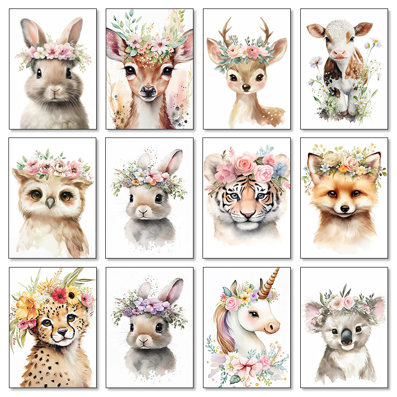 Baby Nursery Mirror - Baby Bear Bunny Deer Raccoon Owl