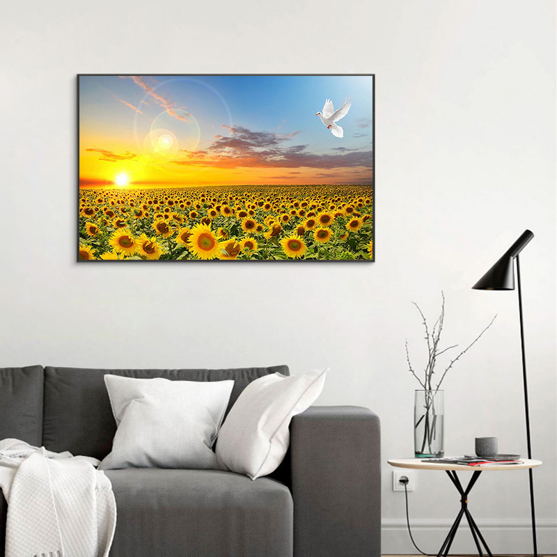 Baby Nursery Mirror - Sunflower Posters Hd Print Bedroom Decoration