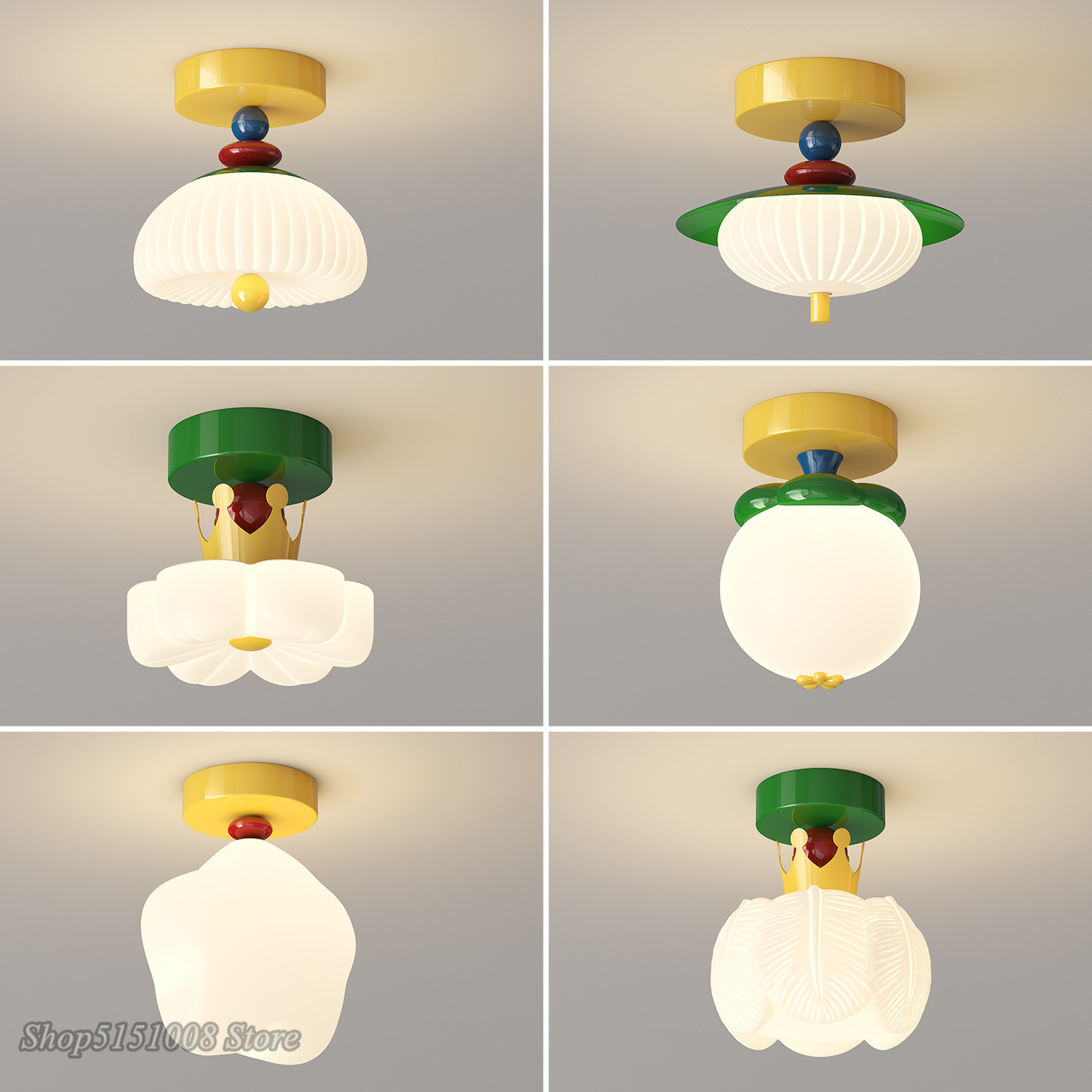 Baby Nursery Yellow Walls - Girl Boy Children's Room LED Ceiling