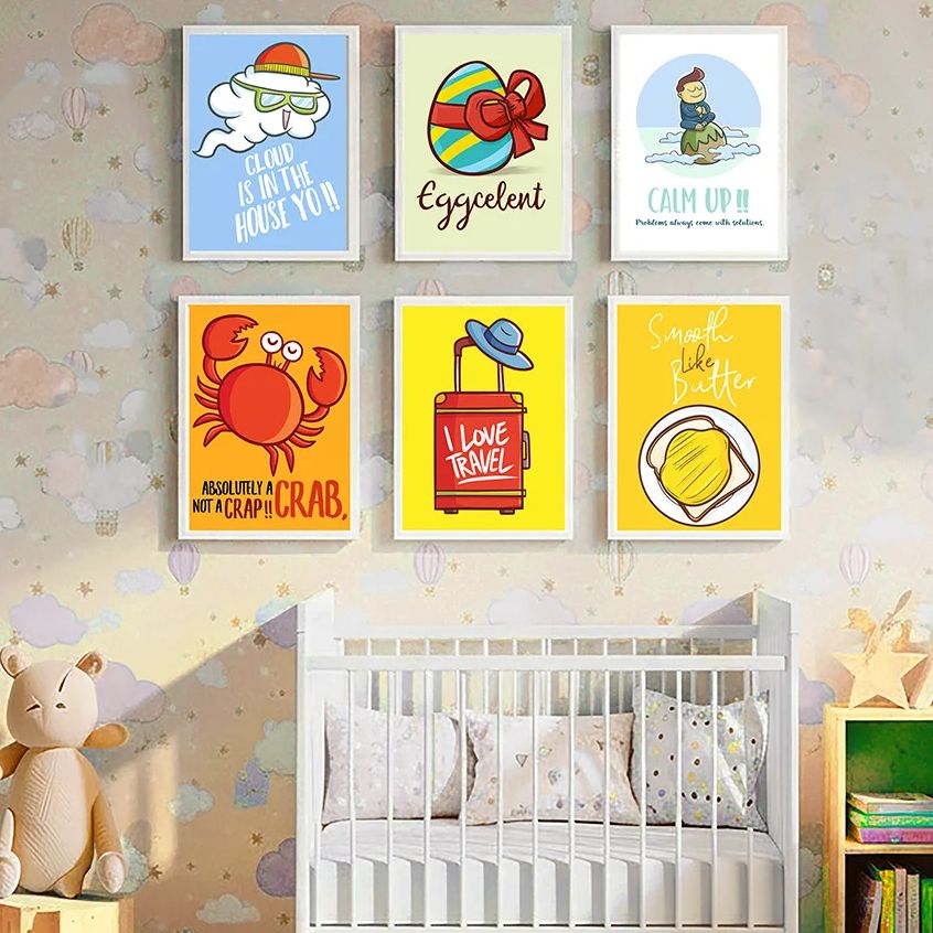 Baby Nursery Quotes Wall Art - Cute Funny Cartoon Quote Nursery Wall