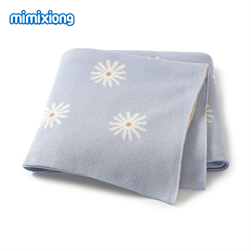 Baby Nursery Quilts - Baby Floral Blankets Knitted All Seasons