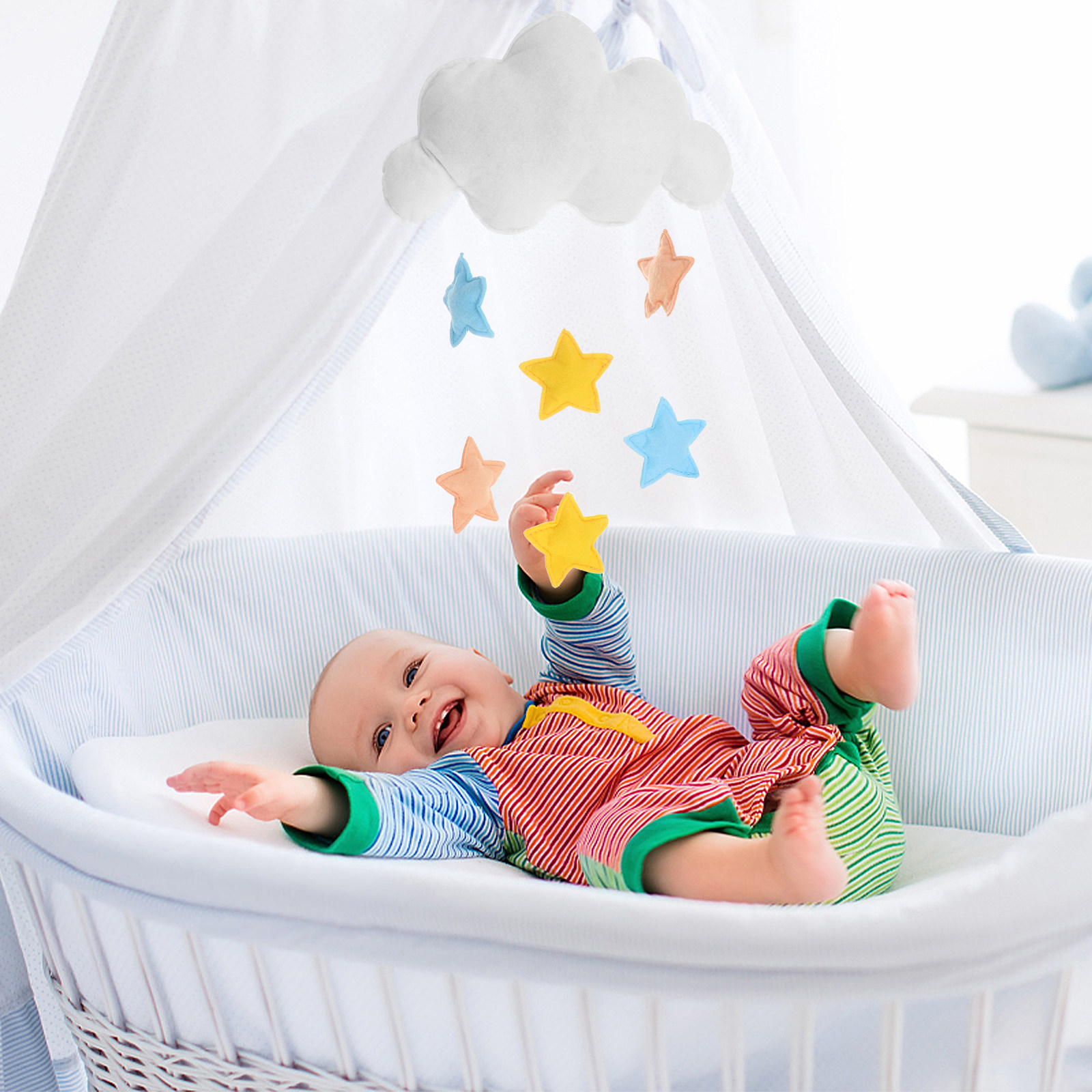 Baby Nursery Colors - Cloud Hanging Decor with Lovely Pastel