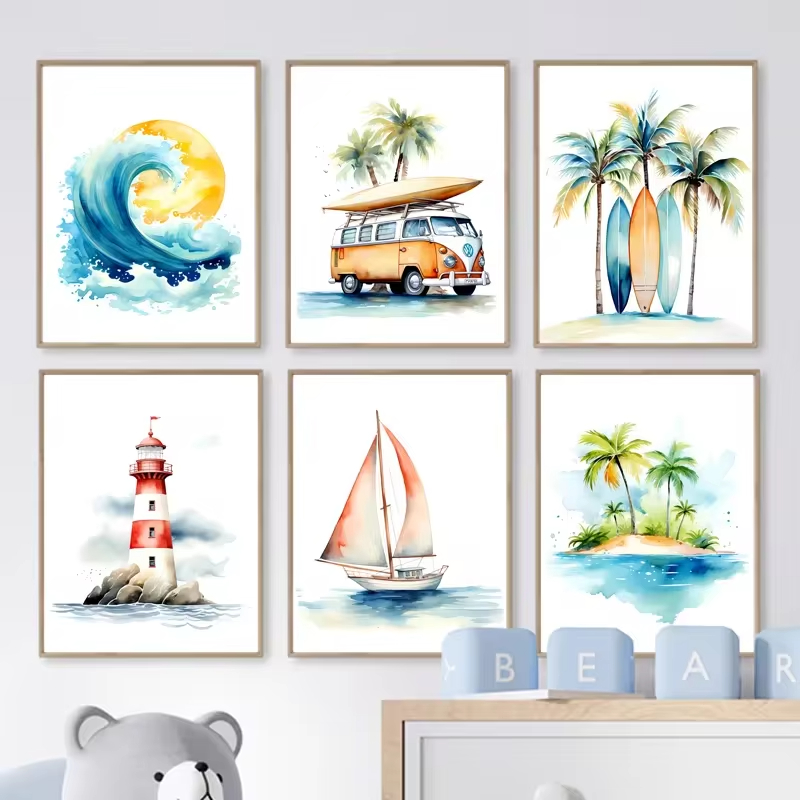 Surf Ocean Themed Nursery Beac - Baby Nursery Mirror review and price