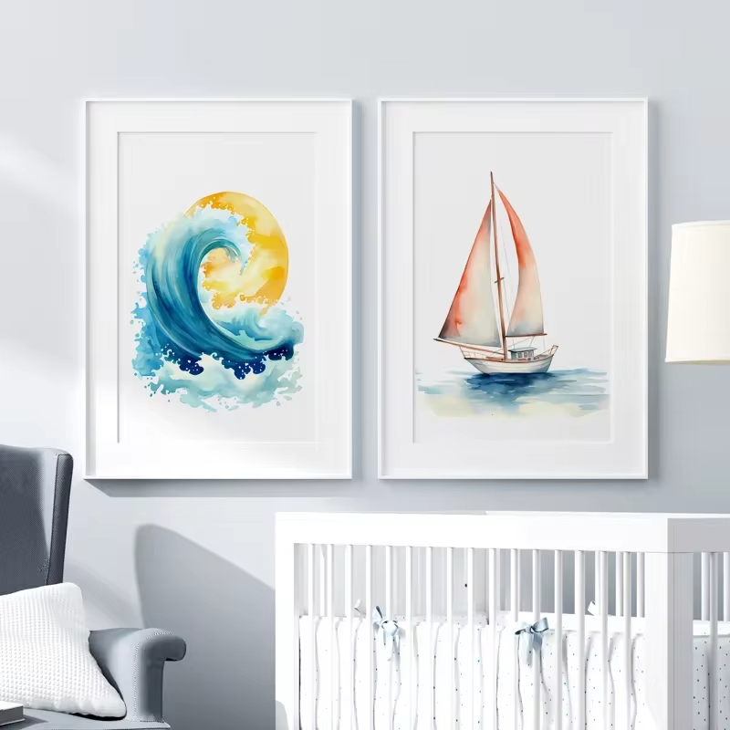 Surf Ocean Themed Nursery Beac - Baby Nursery Mirror review and price