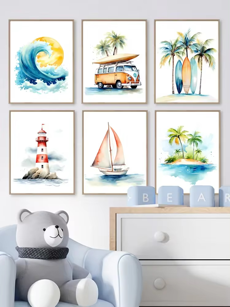 Surf Ocean Themed Nursery Beac - Baby Nursery Mirror review and price