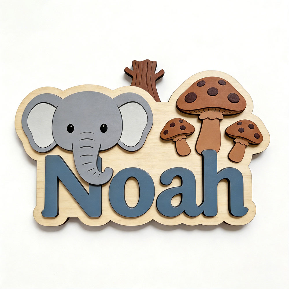 Customizable Cartoon Elephant  - Baby Nursery Themes Boy review and price