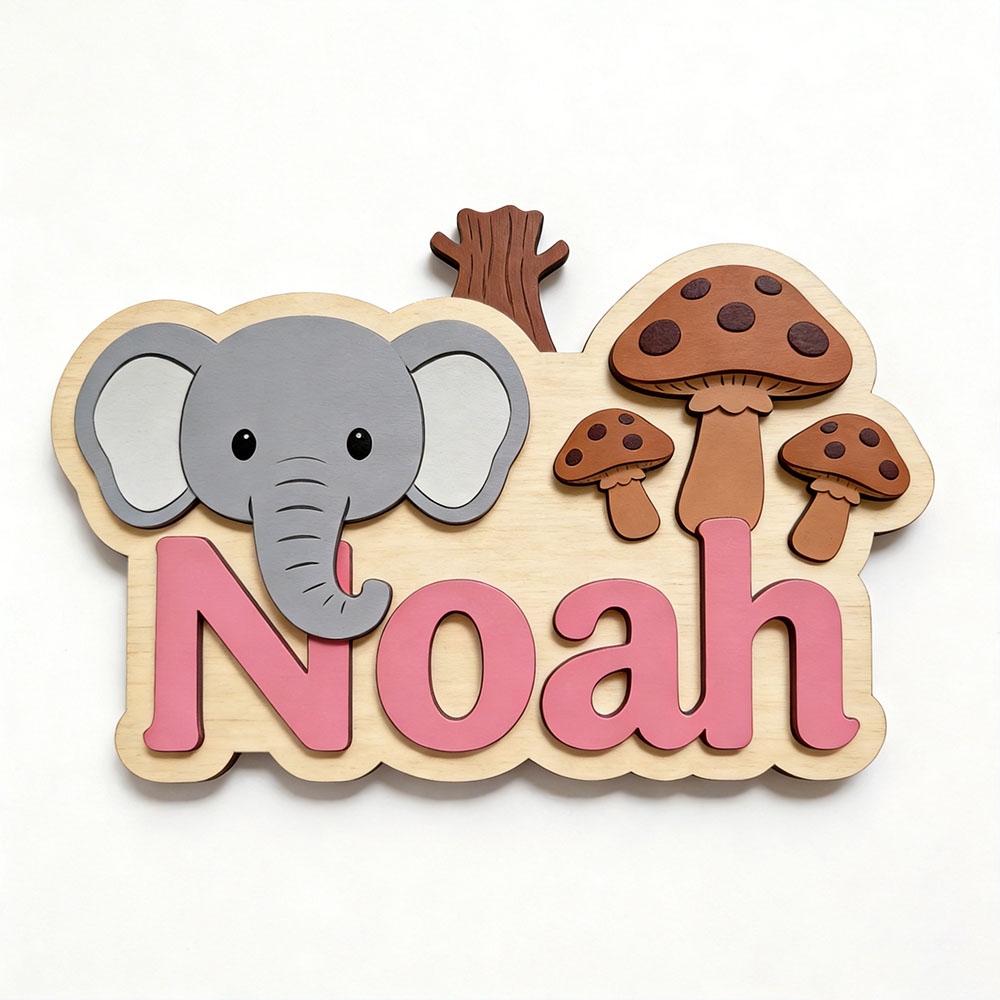 Customizable Cartoon Elephant  - Baby Nursery Themes Boy review and price