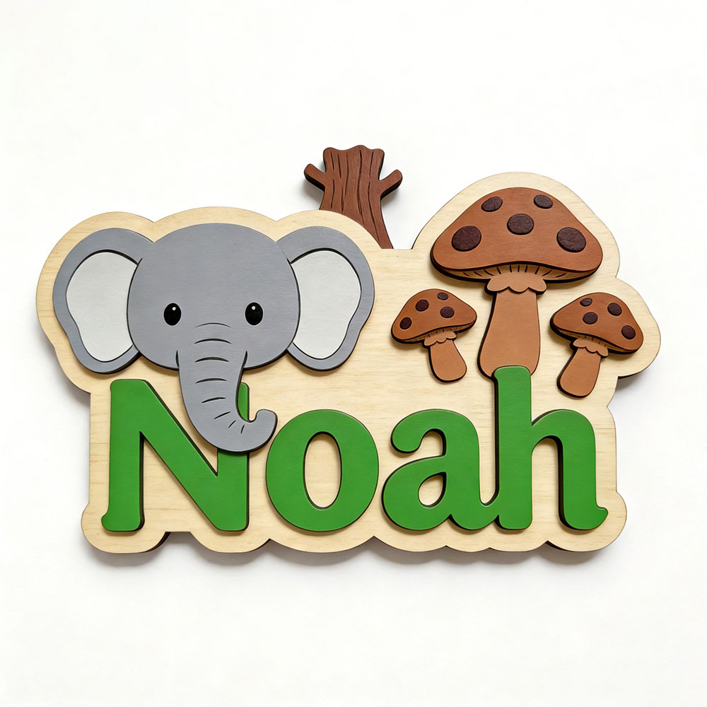 Customizable Cartoon Elephant  - Baby Nursery Themes Boy review and price