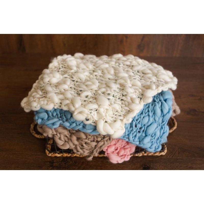 Chunky Knit Merino Baby Blanke - Baby Nursery Unisex review and price