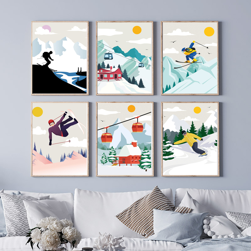 Minimalist Snow Mountain Canva - Baby Nursery Themes Boy review and price