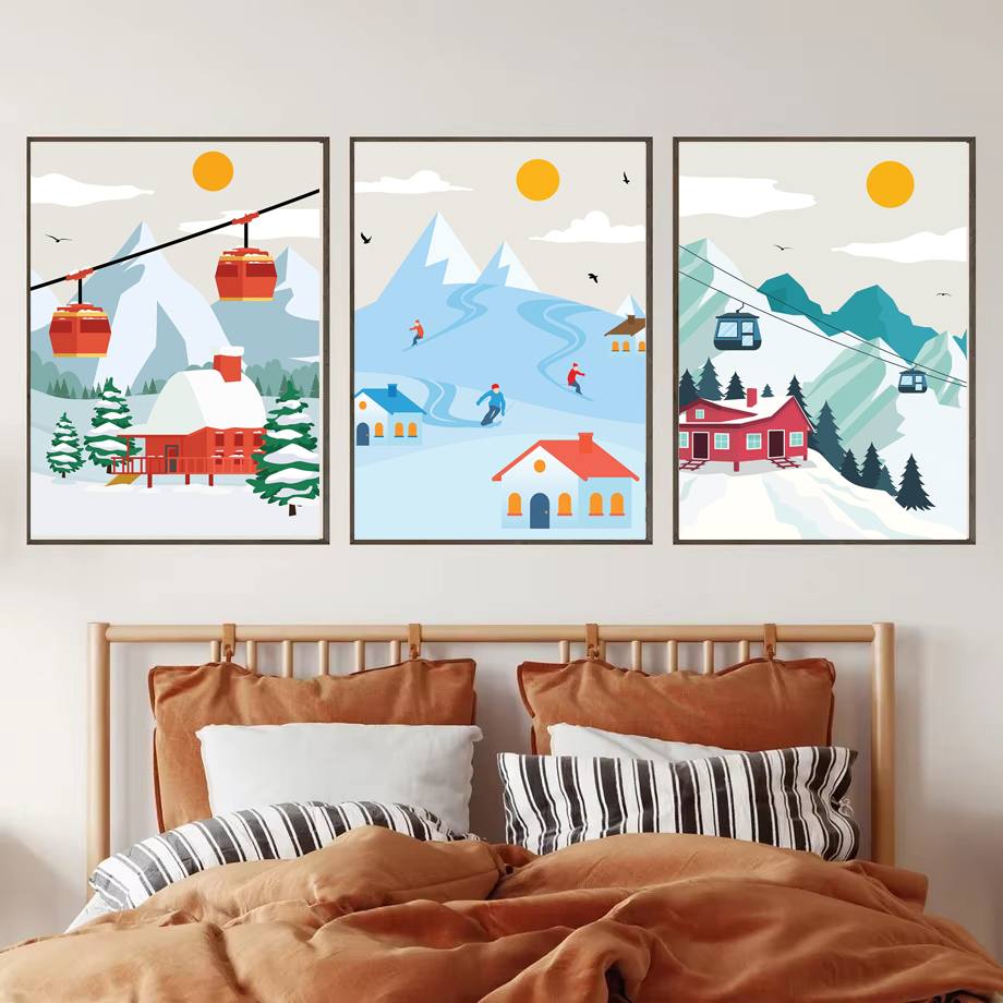 Minimalist Snow Mountain Canva - Baby Nursery Themes Boy review and price