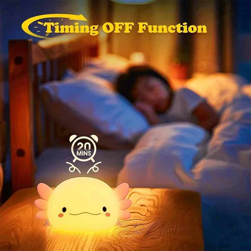 Cute Axolotl Night Light Silic - Baby Nursery Equipment review and price
