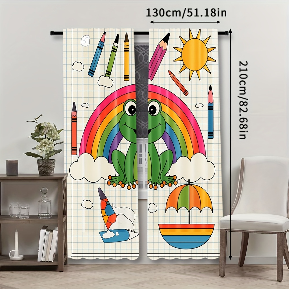Cute Rainbow Frog Curtain Wind - Baby Nursery Themes Boy review and price