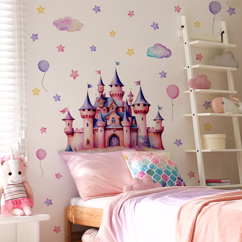 Cartoon Castle Magic Kingdom W - Baby Nursery Wallpaper Girl review and price