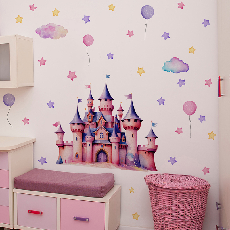 Cartoon Castle Magic Kingdom W - Baby Nursery Wallpaper Girl review and price