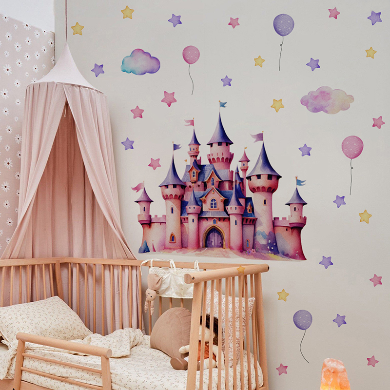 Cartoon Castle Magic Kingdom W - Baby Nursery Wallpaper Girl review and price