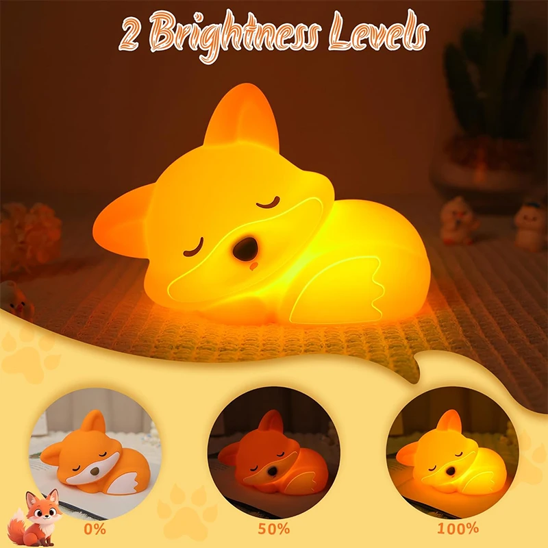 Cute Fox Animal Night Light Si - Baby Nursery Equipment review and price