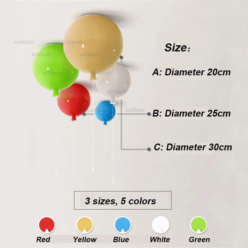 Colorful Glass Balloon Ceiling - Baby Nursery Ceiling Light review and price