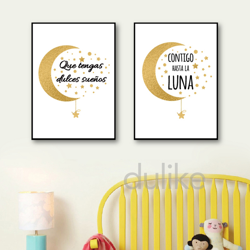 Spanish Kids Bedroom Art Decor - Baby Nursery Quotes Wall Art review and price