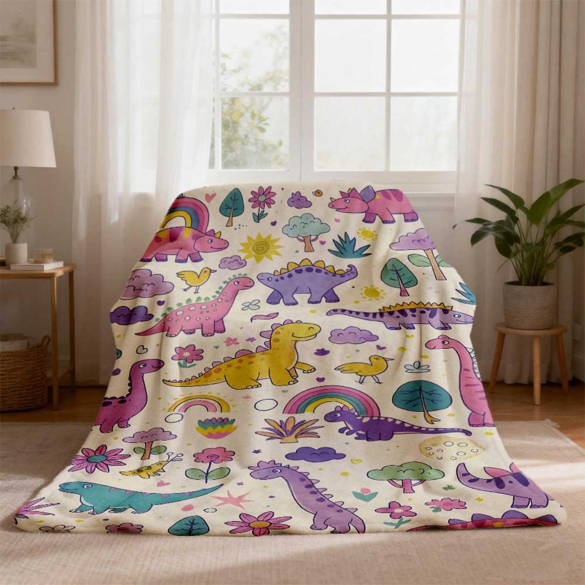 Super Cute Dinosaur Rainbow Th - Baby Nursery Themes Boy review and price