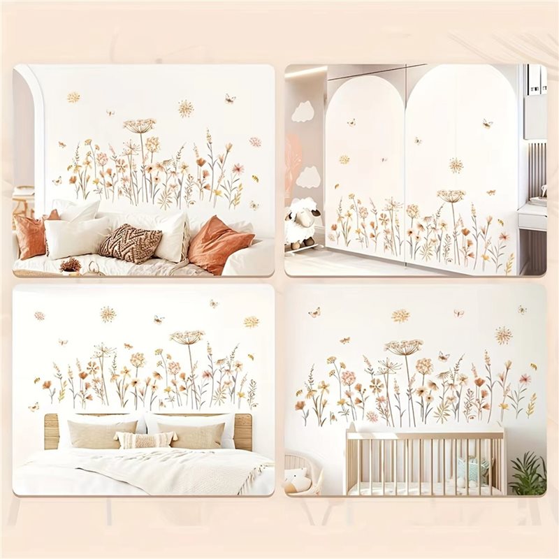 【EFFICIENT 】2X Boho Flower Wal - Baby Nursery Wallpaper Girl review and price