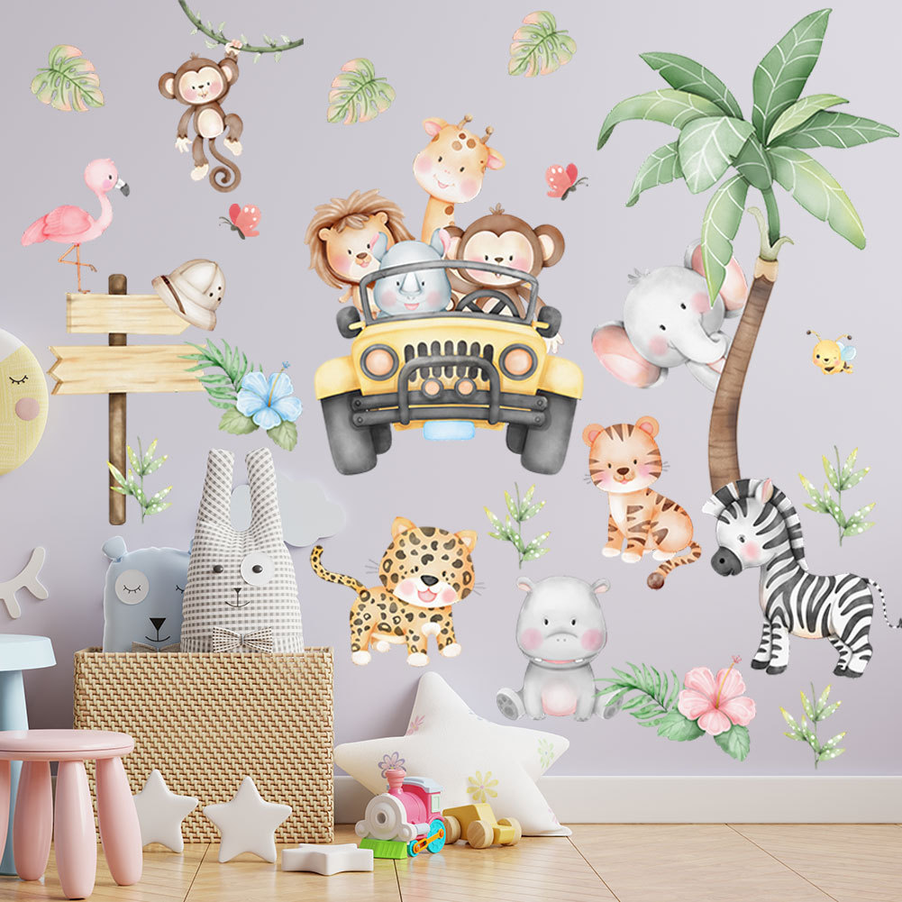 kids room cartoon elephant gir - Baby Zoo Nursery review and price