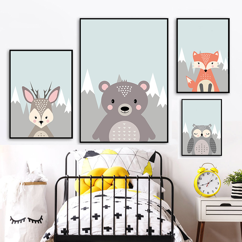 Forest Animals Poster Prints B - Baby Nursery Mirror review and price