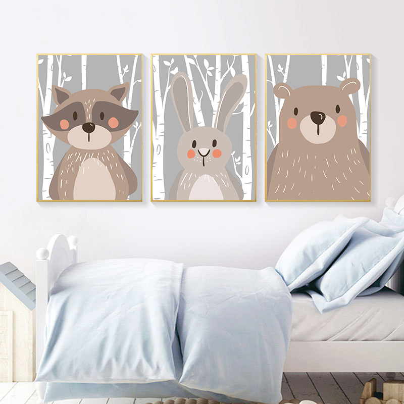 Forest Animals Poster Prints B - Baby Nursery Mirror review and price