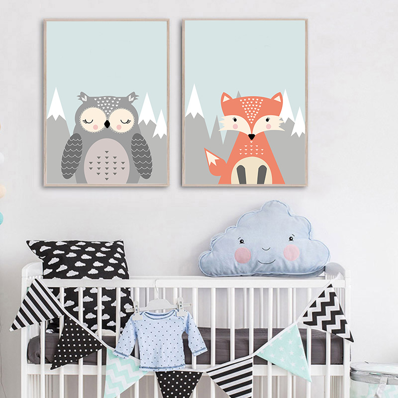 Forest Animals Poster Prints B - Baby Nursery Mirror review and price