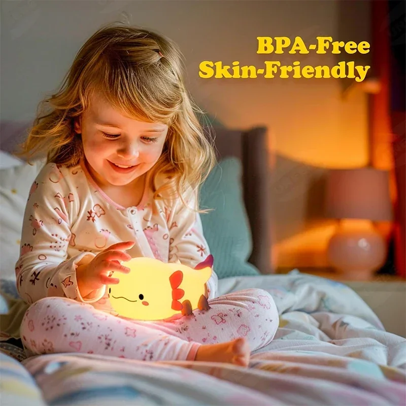 Cute Axolotl Night Light Silic - Baby Nursery Equipment review and price