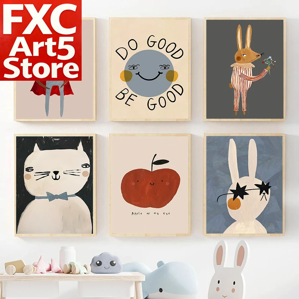 1PC Frameless Funny Cartoon Ra - Baby Nursery Quotes Wall Art review and price