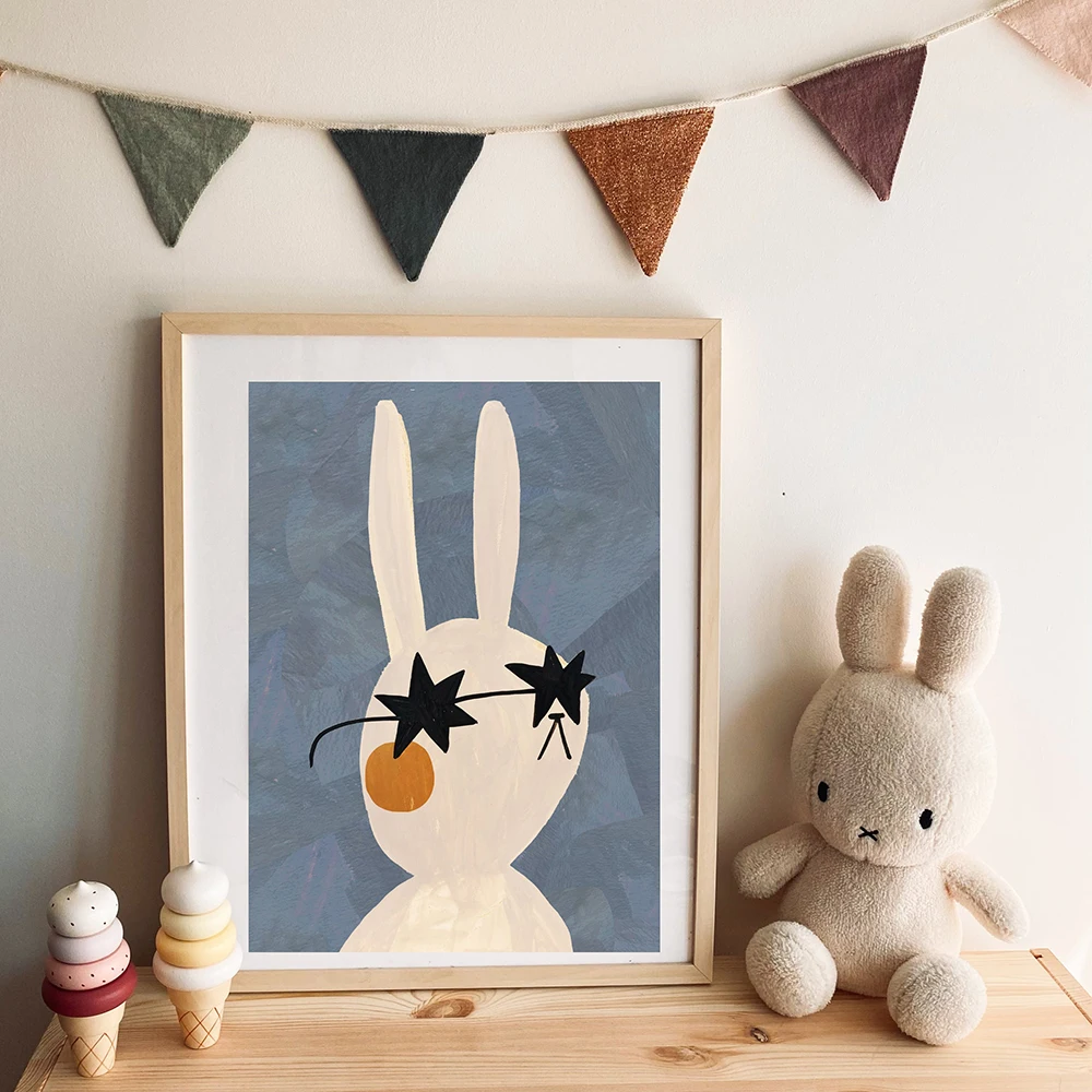 1PC Frameless Funny Cartoon Ra - Baby Nursery Quotes Wall Art review and price