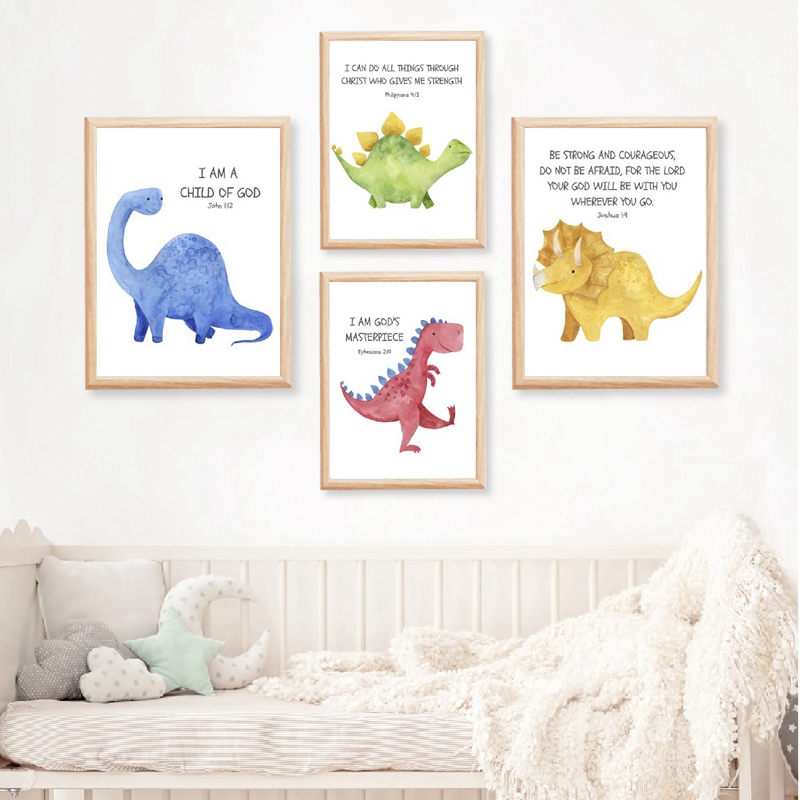 Kid's Bible Verse Quote Prints - Baby Nursery Quotes Wall Art review and price