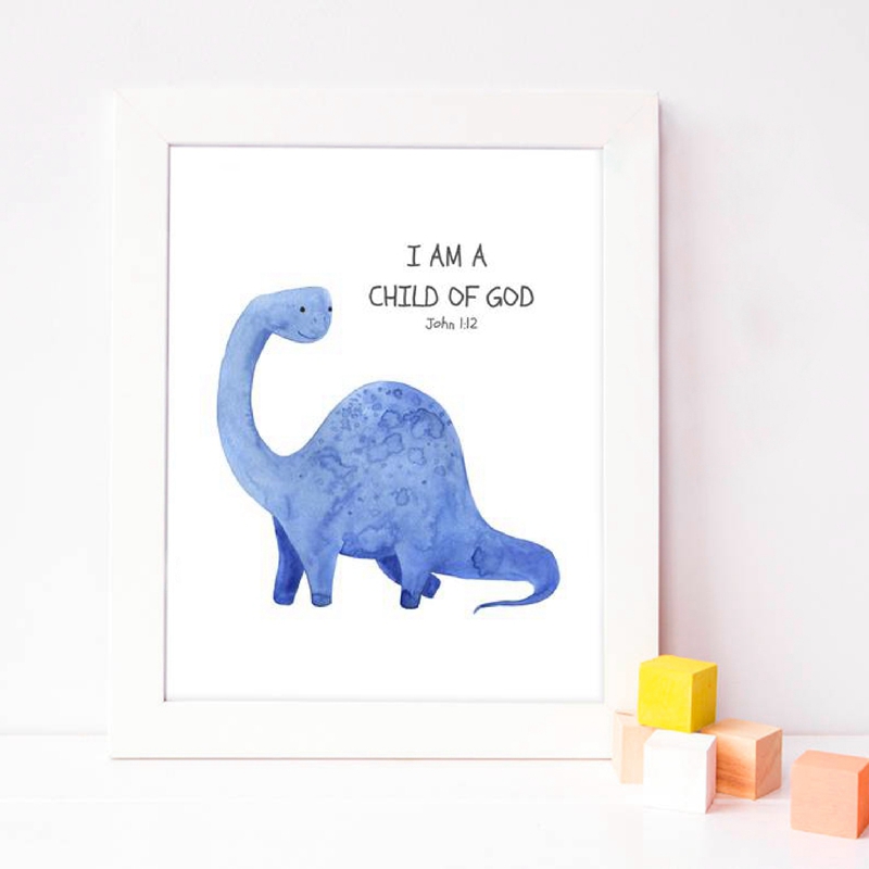 Kid's Bible Verse Quote Prints - Baby Nursery Quotes Wall Art review and price