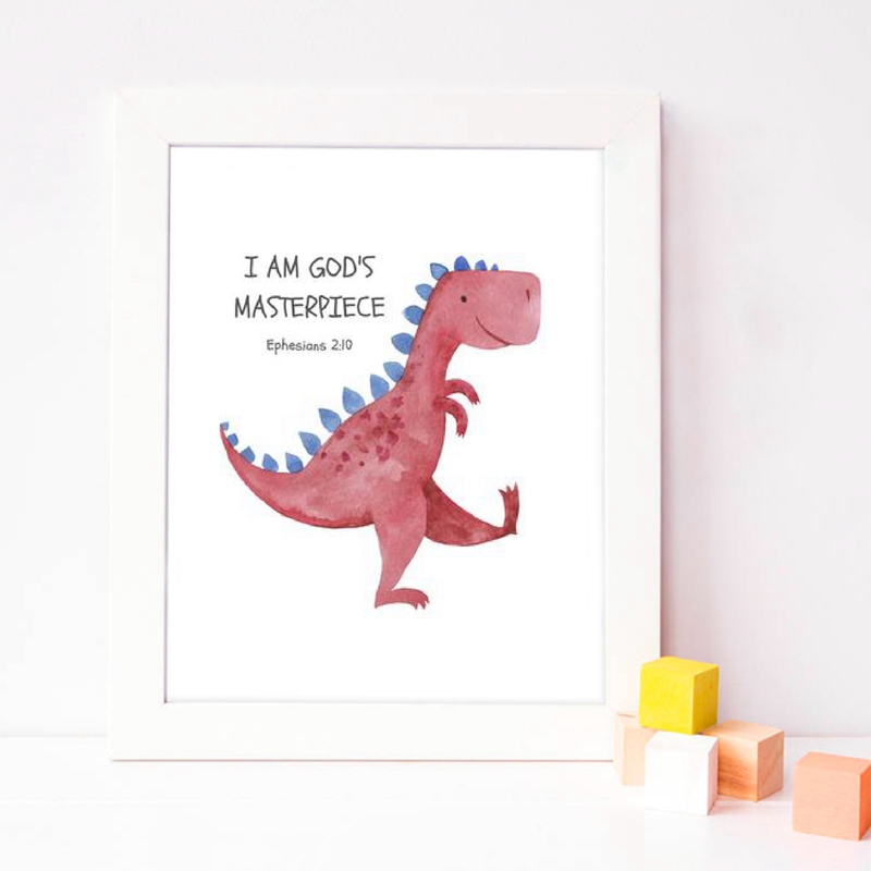 Kid's Bible Verse Quote Prints - Baby Nursery Quotes Wall Art review and price