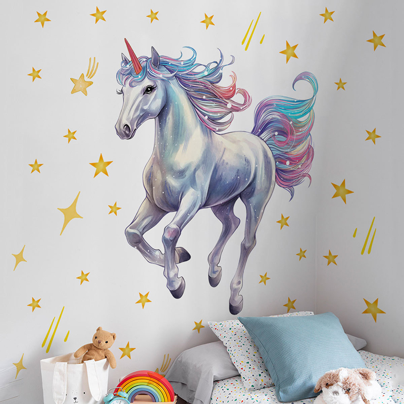 Cartoon Meteor Rainbow Unicorn - Baby Nursery Diy review and price