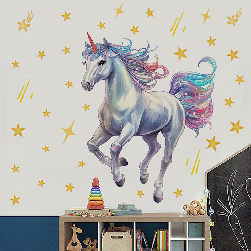 Cartoon Meteor Rainbow Unicorn - Baby Nursery Diy review and price