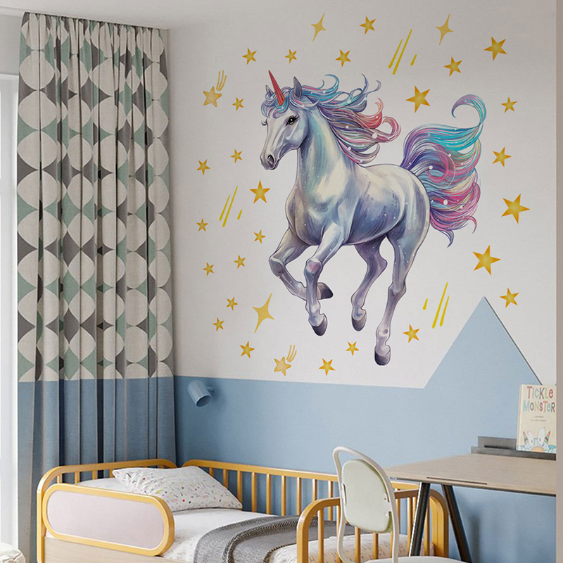 Cartoon Meteor Rainbow Unicorn - Baby Nursery Diy review and price