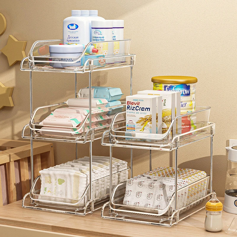 2 Tier Clear Multi-layer Baby  - Baby Nursery Storage review and price