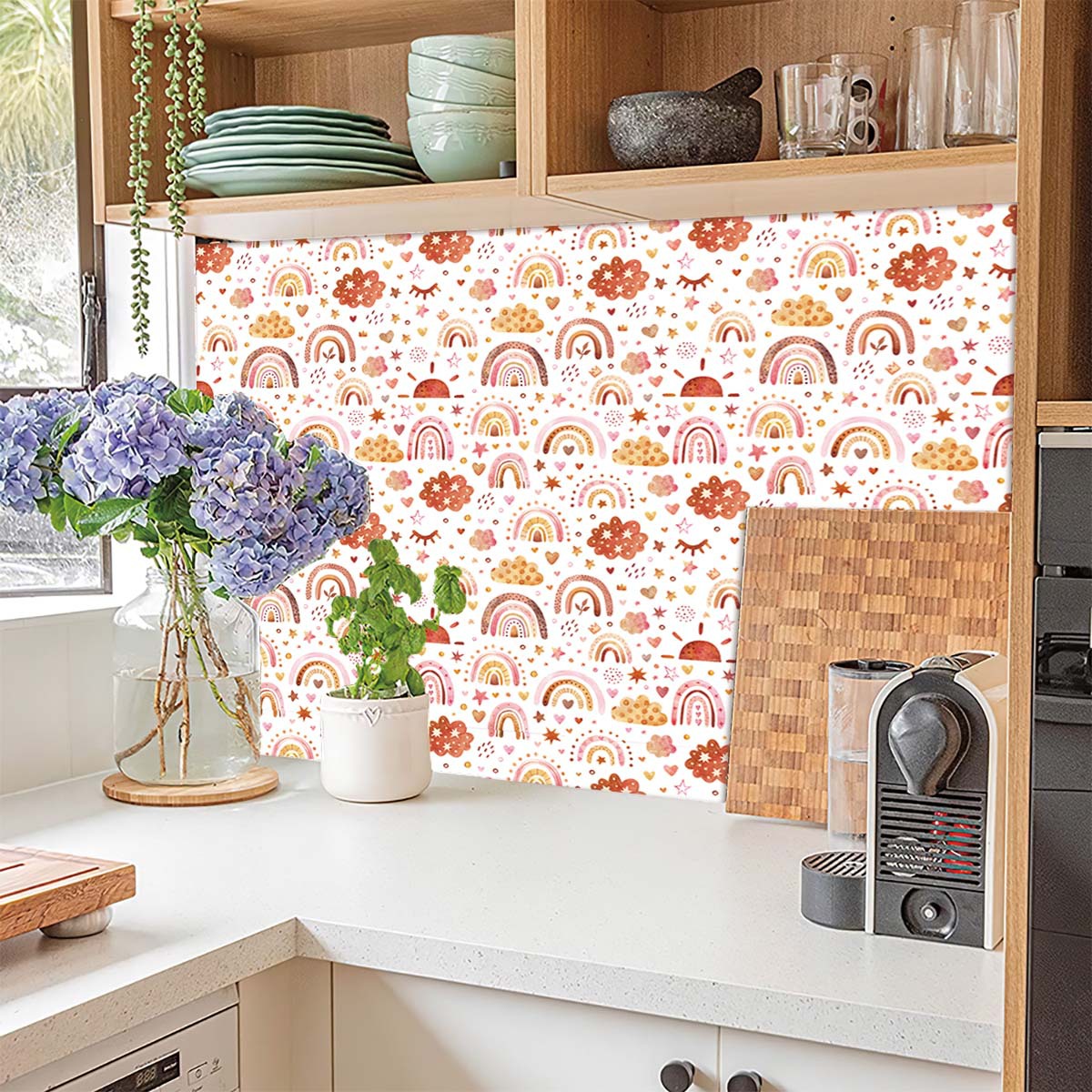 Rainbow Wallpaper Peel and Sti - Baby Nursery Wallpaper Girl review and price