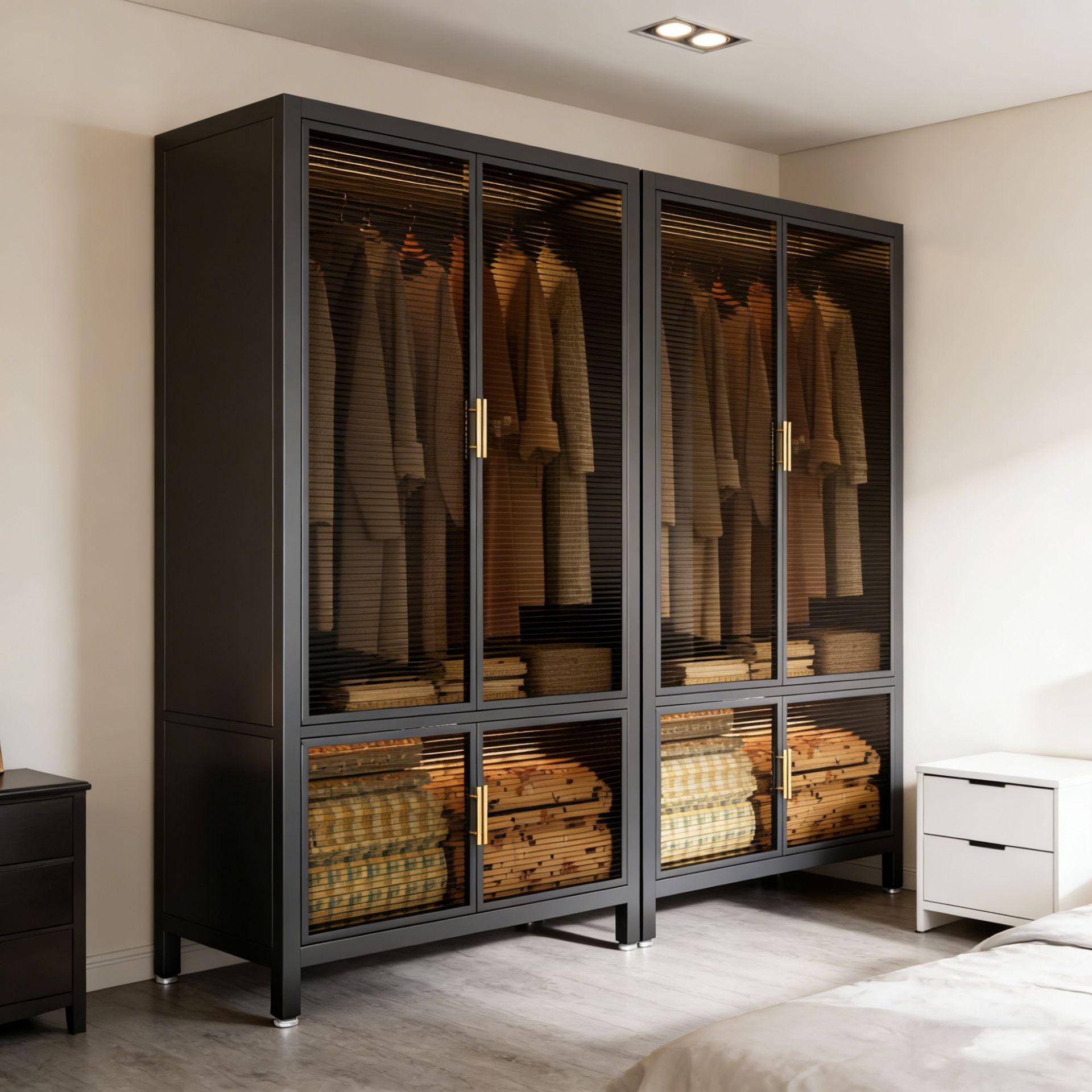 Steel Glass Wardrobe Closet Be - Closet Organizer Baby review and price